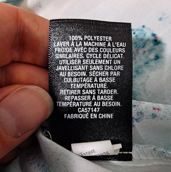 Trendy Mossimo teal watercolor splatter top, L - Picture 13 of 13